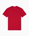 Armani Exchange Slim Fit Jersey T-shirt With Logo In Red