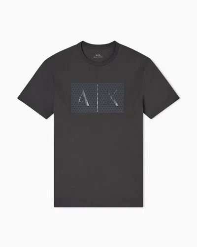 Armani Exchange Slim Fit Jersey T-shirt With Logo In Black