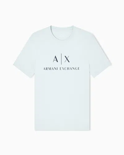 Armani Exchange Slim Fit Jersey T-shirt With Logo In Neutral
