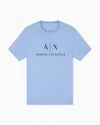 Armani Exchange Slim Fit Jersey T-shirt With Logo In Blue