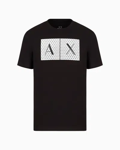 Armani Exchange Slim Fit Jersey T-shirt With Logo In Black