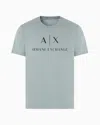 Armani Exchange Slim Fit Jersey T-shirt With Logo In Green