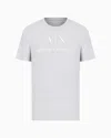 Armani Exchange Slim Fit Jersey T-shirt With Logo In Grey
