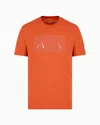 Armani Exchange Slim Fit Jersey T-shirt With Logo In Orange