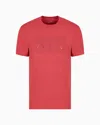 Armani Exchange Slim Fit Jersey T-shirt With Logo In Red