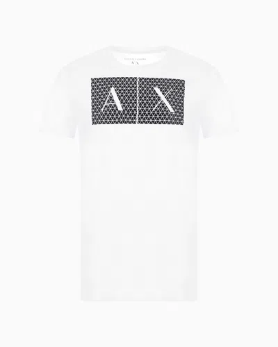 Armani Exchange Slim Fit Jersey T-shirt With Logo In White