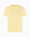 Armani Exchange Slim Fit Jersey T-shirt With Logo In Yellow