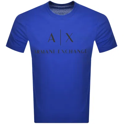 Armani Exchange Slim Fit Logo T Shirt Blue