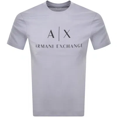 Armani Exchange Slim Fit Logo T Shirt Purple