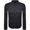 Armani Exchange Slim Fit Long Sleeved Shirt Navy In Black