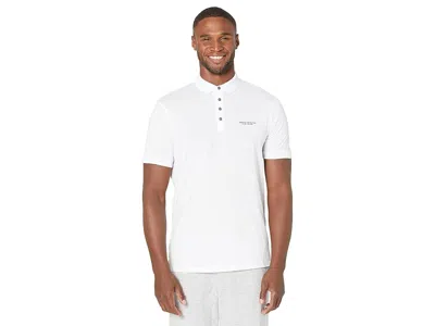 Armani Exchange Slim Fit Milano/new York Logo Polo In White