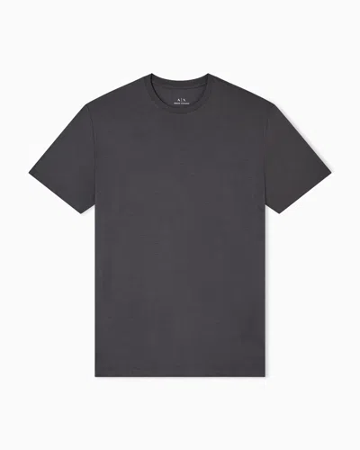 Armani Exchange Slim Fit Pima Cotton T-shirt In Gray