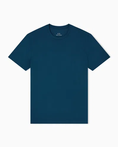 Armani Exchange Slim Fit Pima Cotton T-shirt In Blue