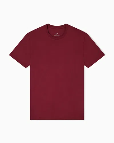 Armani Exchange Slim Fit Pima Cotton T-shirt In Red