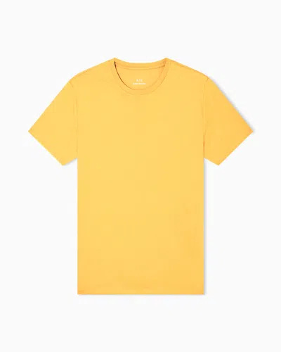 Armani Exchange Slim Fit Pima Cotton T-shirt In Yellow
