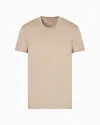 Armani Exchange Slim Fit Pima Cotton T-shirt In Beige