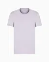 Armani Exchange Slim Fit Pima Cotton T-shirt In Purple