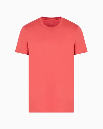 Armani Exchange Slim Fit Pima Cotton T-shirt In Red