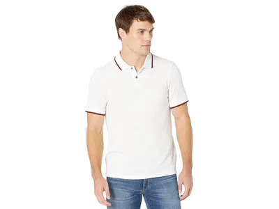 Armani Exchange Slim Fit Pique Logo Polo In White