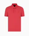 Armani Exchange Slim Fit Polo In Stretch Piquet In Red