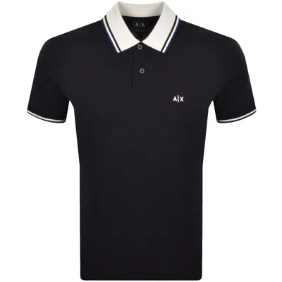 Armani Exchange Slim Fit Polo T Shirt Navy In Blue
