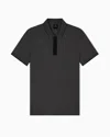 Armani Exchange Slim Fit Polo With Button Insert In Black