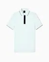 Armani Exchange Slim Fit Polo With Button Insert In Green