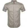 Armani Exchange Slim Fit Shirt Plaza Taupe In Gray
