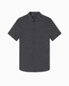 Armani Exchange Slim Fit Short Sleeve Shirt In Multi