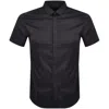 Armani Exchange Slim Fit Short Sleeved Shirt Navy In Navy