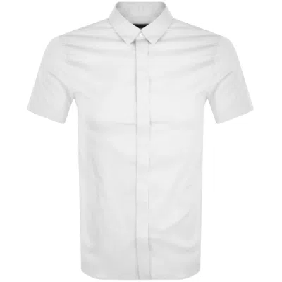 ARMANI EXCHANGE ARMANI EXCHANGE SLIM FIT SHORT SLEEVED SHIRT WHITE