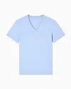Armani Exchange Slim Fit T-shirt In Pima Cotton Jersey In Blue