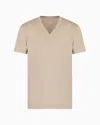 Armani Exchange Slim Fit T-shirt In Pima Cotton Jersey In Brown