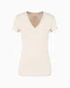 Armani Exchange Slim Fit T-shirt In Pima Cotton Jersey In White