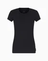 Armani Exchange Slim Fit T-shirt In Pima Cotton Jersey In Black