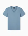 Armani Exchange Slim Fit T-shirt In Pima Cotton Jersey In Blue
