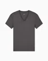 Armani Exchange Slim Fit T-shirt In Pima Cotton Jersey In Gray