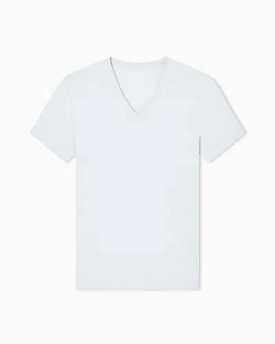 Armani Exchange Slim Fit T-shirt In Pima Cotton Jersey In White