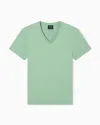 Armani Exchange Slim Fit T-shirt In Pima Cotton Jersey In Green