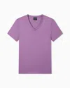 Armani Exchange Slim Fit T-shirt In Pima Cotton Jersey In Purple