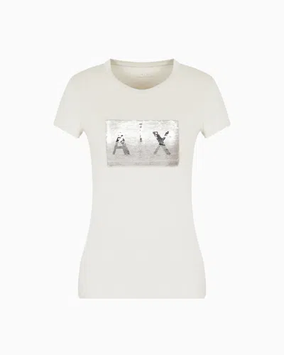 Armani Exchange Slim Fit T-shirt In Stretch Cotton Jersey