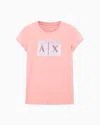 Armani Exchange Slim Fit T-shirt In Stretch Cotton Jersey In Pink