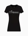 Armani Exchange Slim Fit T-shirt In Stretch Cotton Jersey In Black