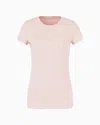 Armani Exchange Slim Fit T-shirt In Stretch Cotton Jersey In Pink