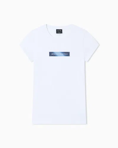 Armani Exchange Slim Fit T-shirt In Stretch Jersey In White