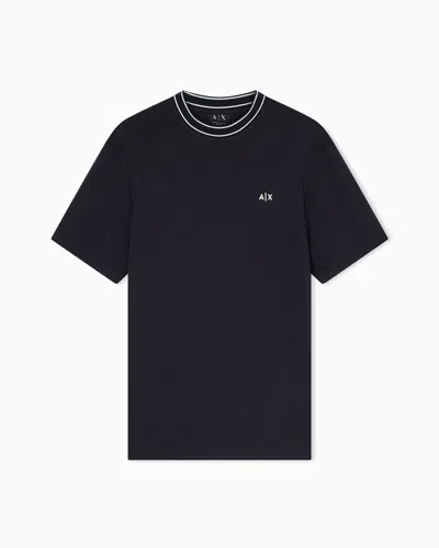 Armani Exchange Slim Fit T-shirt In Technical Fabric In Black