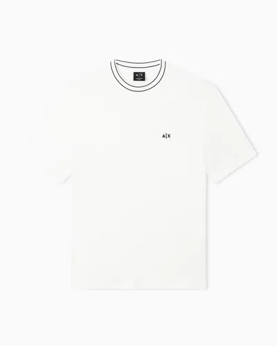 Armani Exchange Slim Fit T-shirt In Technical Fabric In White