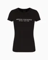 Armani Exchange Slim Fit T-shirt With Milan New York Print In Black