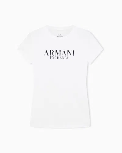 Armani Exchange Slim Fit T-shirts In White