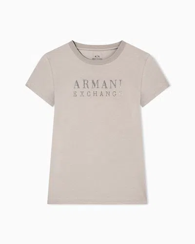 Armani Exchange Slim Fit T-shirts In Brown